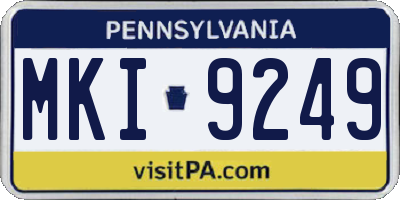 PA license plate MKI9249
