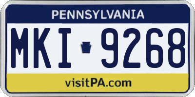 PA license plate MKI9268
