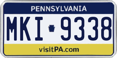PA license plate MKI9338