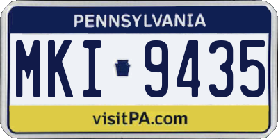 PA license plate MKI9435