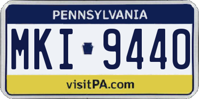 PA license plate MKI9440
