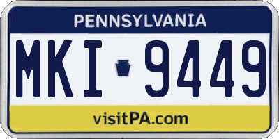 PA license plate MKI9449