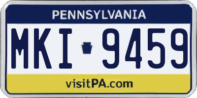 PA license plate MKI9459
