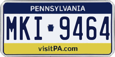 PA license plate MKI9464