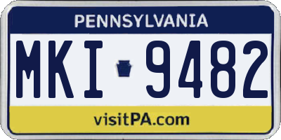 PA license plate MKI9482