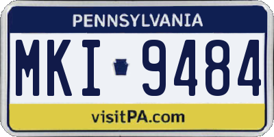 PA license plate MKI9484