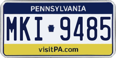 PA license plate MKI9485
