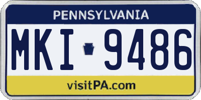 PA license plate MKI9486