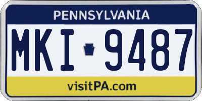 PA license plate MKI9487