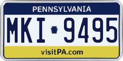 PA license plate MKI9495