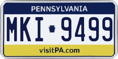 PA license plate MKI9499
