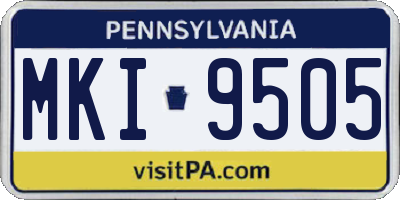 PA license plate MKI9505