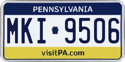 PA license plate MKI9506