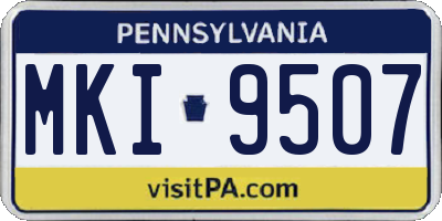 PA license plate MKI9507