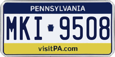 PA license plate MKI9508