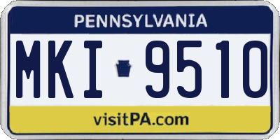 PA license plate MKI9510