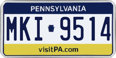 PA license plate MKI9514