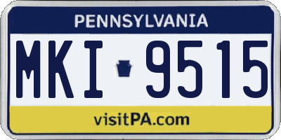 PA license plate MKI9515