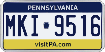 PA license plate MKI9516
