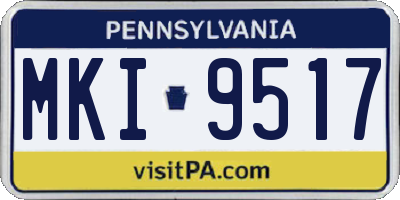 PA license plate MKI9517