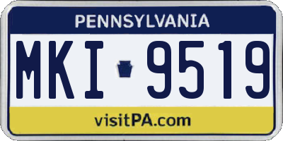 PA license plate MKI9519