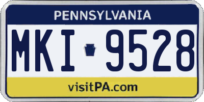 PA license plate MKI9528