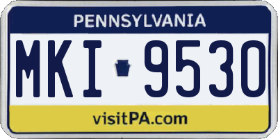 PA license plate MKI9530
