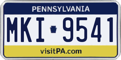 PA license plate MKI9541