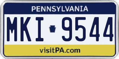 PA license plate MKI9544