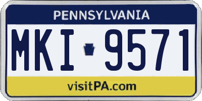 PA license plate MKI9571