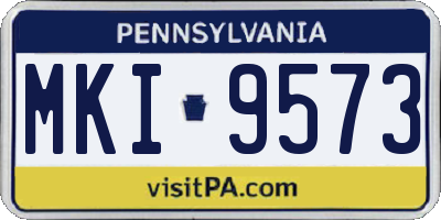 PA license plate MKI9573