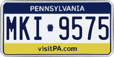 PA license plate MKI9575