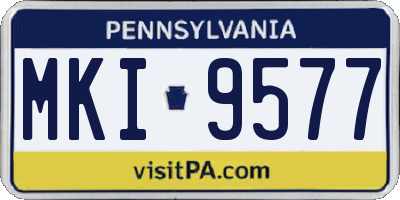PA license plate MKI9577