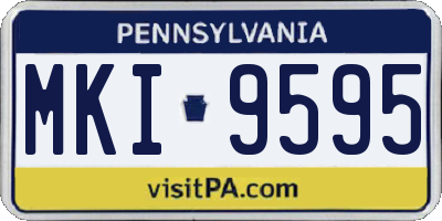 PA license plate MKI9595