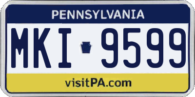 PA license plate MKI9599