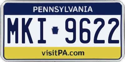 PA license plate MKI9622