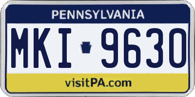 PA license plate MKI9630