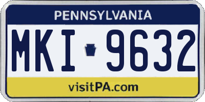 PA license plate MKI9632