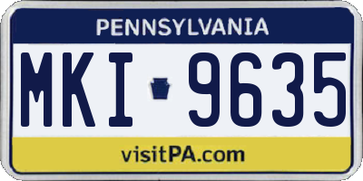 PA license plate MKI9635