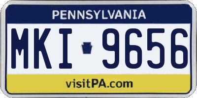 PA license plate MKI9656