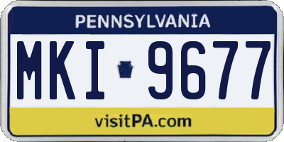 PA license plate MKI9677