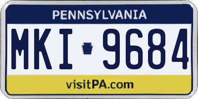 PA license plate MKI9684