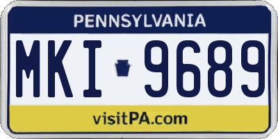 PA license plate MKI9689