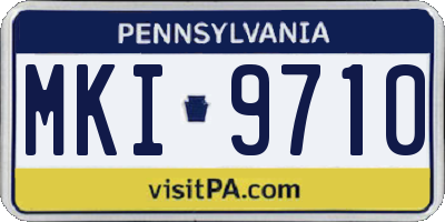 PA license plate MKI9710