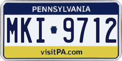 PA license plate MKI9712