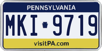 PA license plate MKI9719