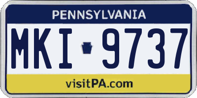 PA license plate MKI9737