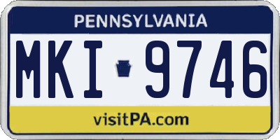 PA license plate MKI9746