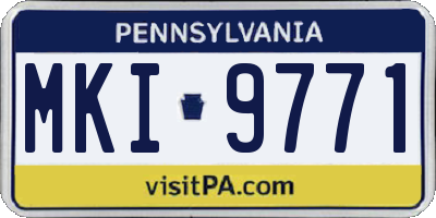 PA license plate MKI9771