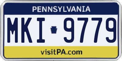 PA license plate MKI9779